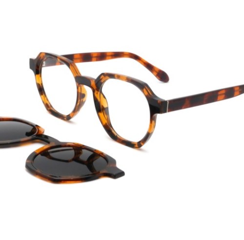 New Multi-Function Bevel Cut Clip Magnetic Clip-On Optical Frame