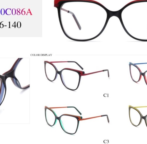 Wholesale 2023 Ultralight Adult Acetate Optical Frame With Metal Temple