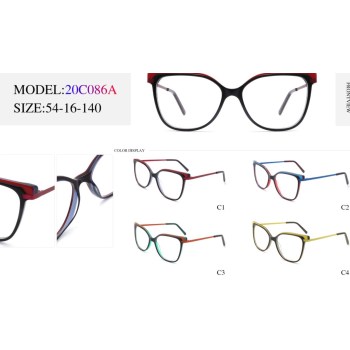 Wholesale 2023 Ultralight Adult Acetate Optical Frame With Metal Temple