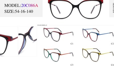 Wholesale 2023 Ultralight Adult Acetate Optical Frame With Metal Temple