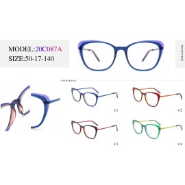 2022 Cat Eye Ultralight Adult Acetate Optical Frame With Metal Temple