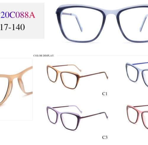 2023 Cat Eye Ultralight Adult Acetate Optical Frame With Metal Temple