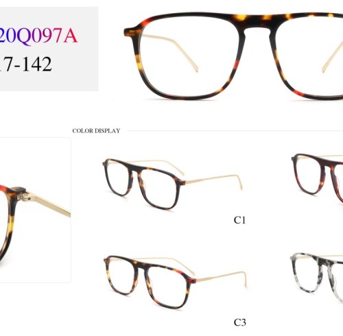 2023 Cat Eye Ultralight Adult Acetate Optical Frame With Metal Temple