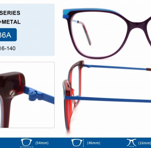 2023 Wayfarer Ultralight Adult Acetate Optical Frame With Metal Temple