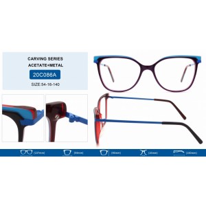 2022 Wayfarer Ultralight Adult Acetate Optical Frame With Metal Temple