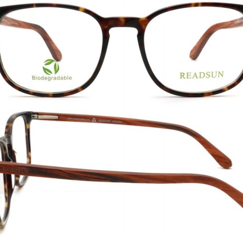 Best Selling Bio-Acetate Optical Frame with Wooden Texture