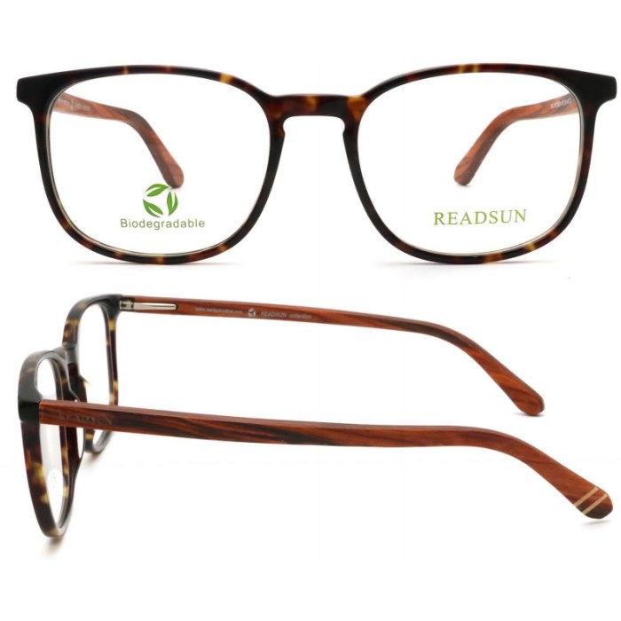 Best Selling Bio-Acetate Optical Frame with Wooden Texture