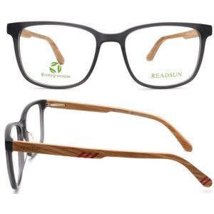 Best Selling Bio-Acetate Optical Frame with Wooden Texture