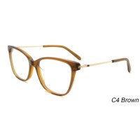 Thin Metal Temple Tortoise Ultralight Adult Acetate Optical Frame for Unisex