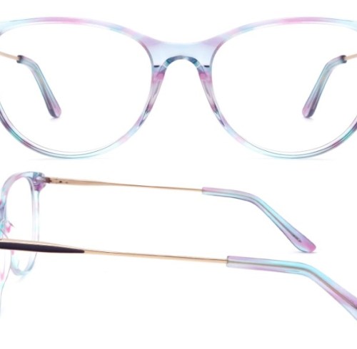 Acetate Metal Spring Hinge Ultralight Adult Optical Frame