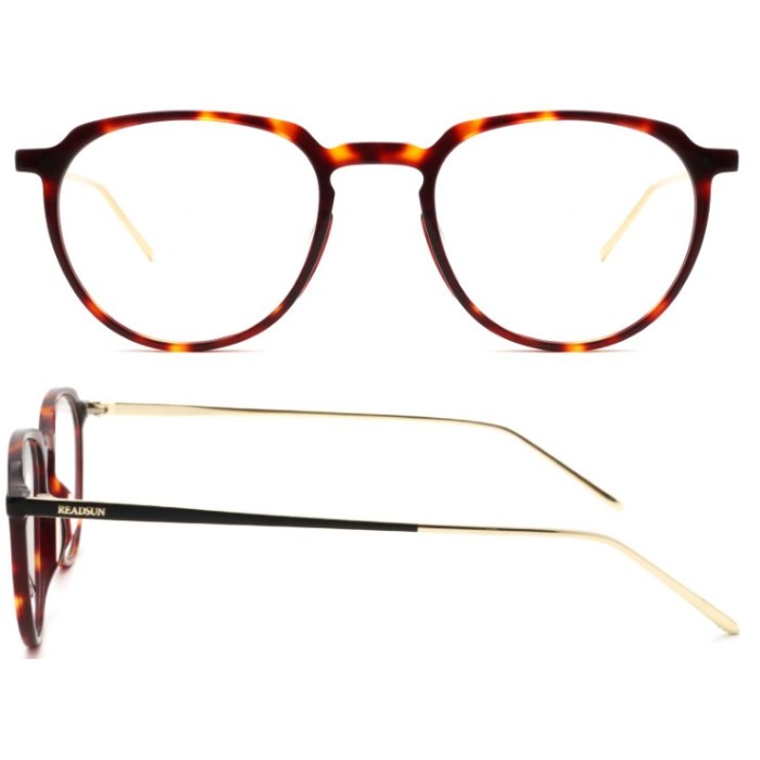 Ultralight Adult Acetate Optical Frame With Metal Temple