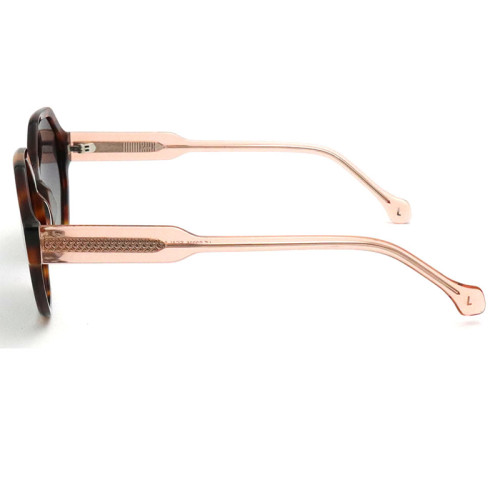 High Quality Round Frame Acetate Sunglasses  Women Polarized UV400 Lenses Custom Sun Glasses with Metal Pin