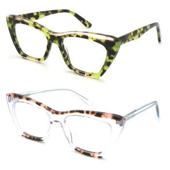 High quality stitching process variety of colors cat eye women's acetate sunglasses
