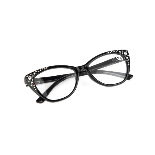 Cat eye diamond plastic women reading glasses