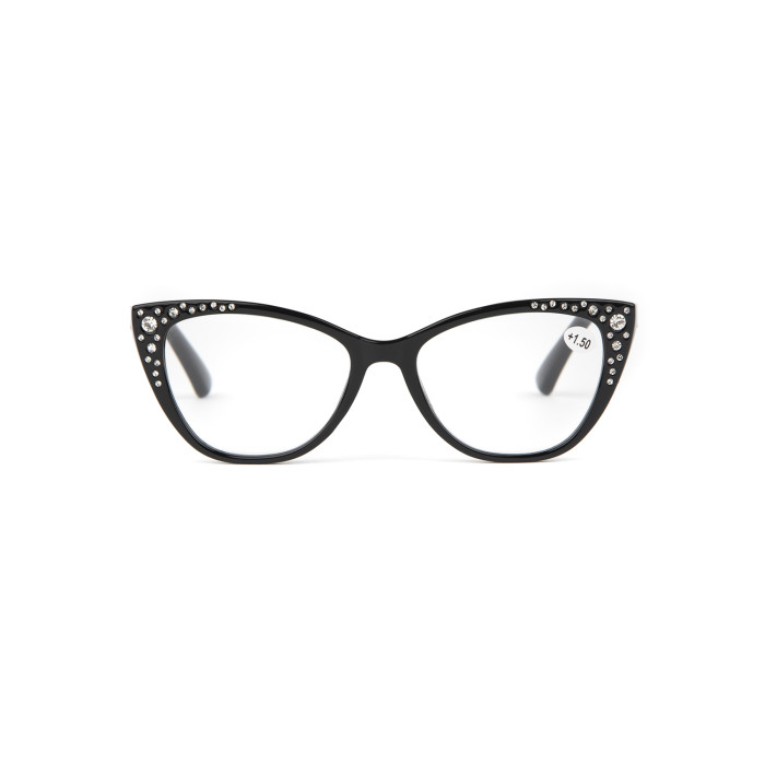 Cat eye diamond plastic women reading glasses