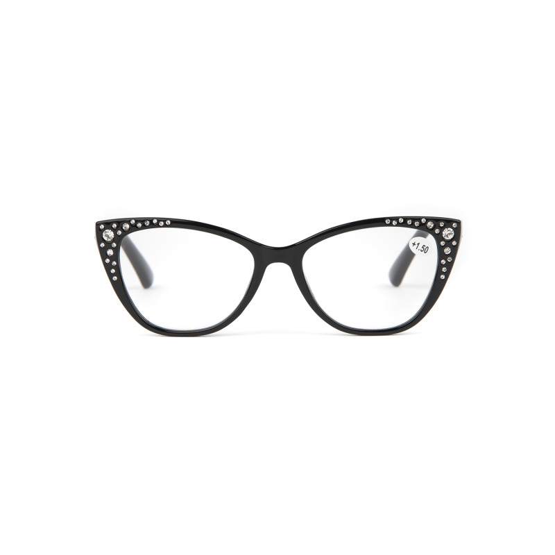 Cat eye diamond plastic women reading glasses