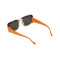 Metal hinge  Acetate leopard-print bevelled sunglasses