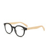 New natural bamboo legs anti-blue light easy carrying spring hing reading glasses