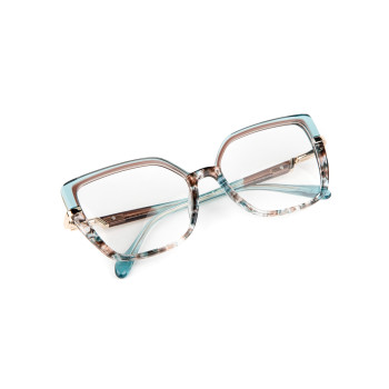 Acetate  fashion polygon optical frame