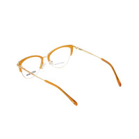 Cat eye acetate half frame eyebrow optical frame with metal temple