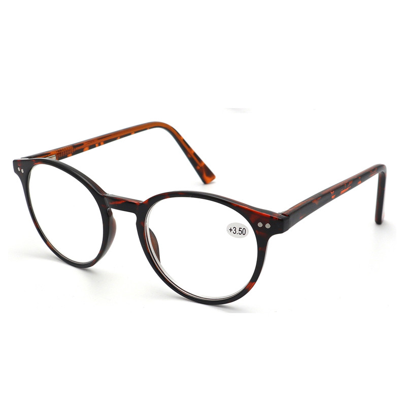 oem customized round RCP172188 reading glasses three-quarter view