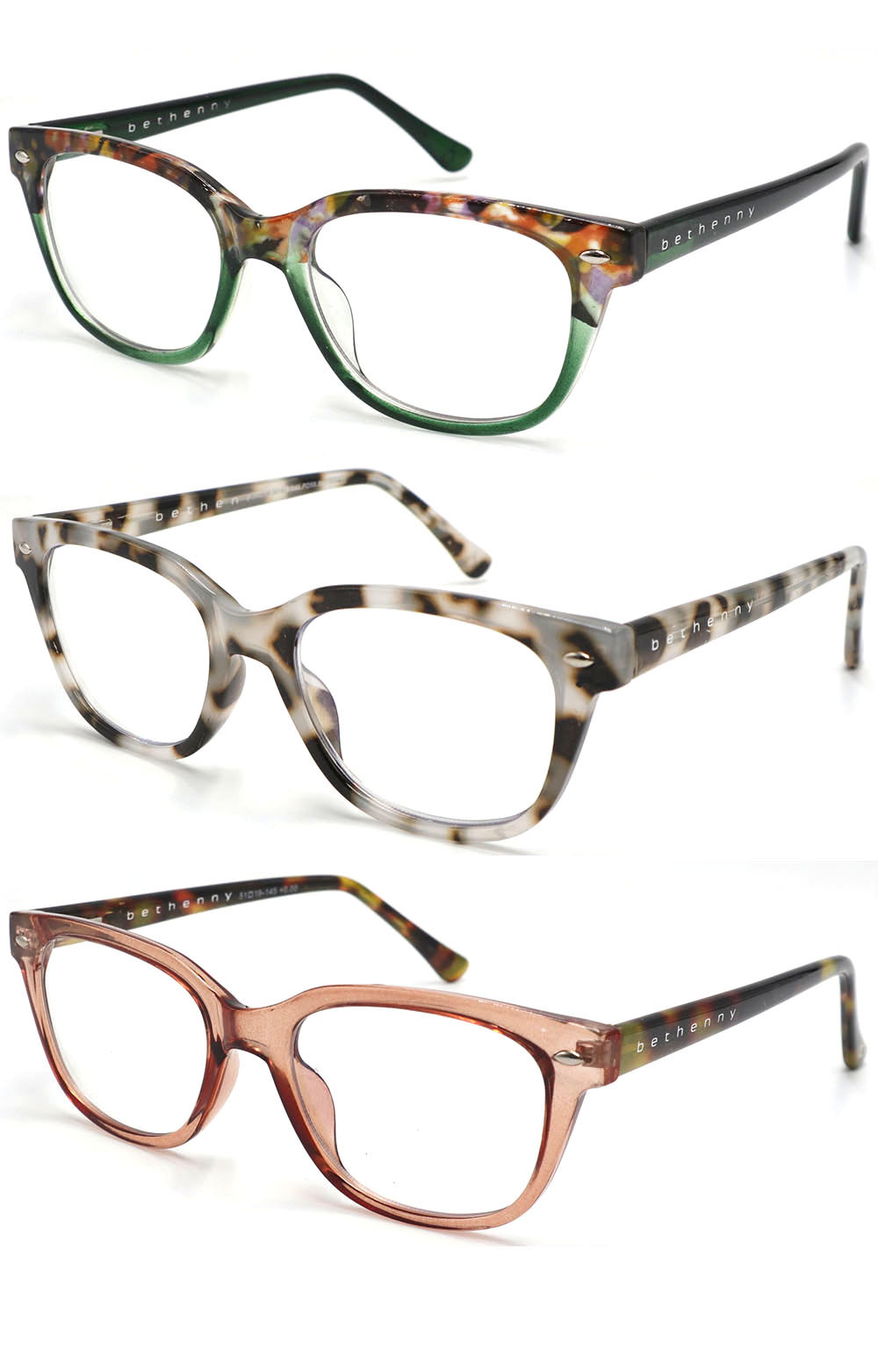 Retro Vintage CP Injection Acetate Glasses Fashion Pattern Reading Glasses