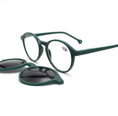 Readsun wholesale clip on PC reading glasses with sunglasses lens
