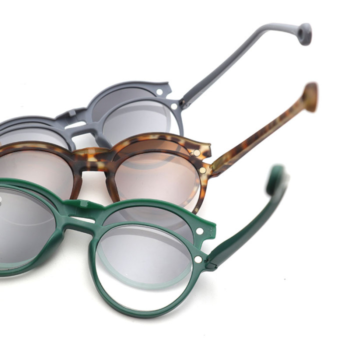 Readsun wholesale clip on PC reading glasses with sunglasses lens