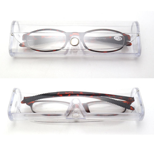 Tr90 Anti Blue Light Portable Reading Glasses with Rubber Temple Tip