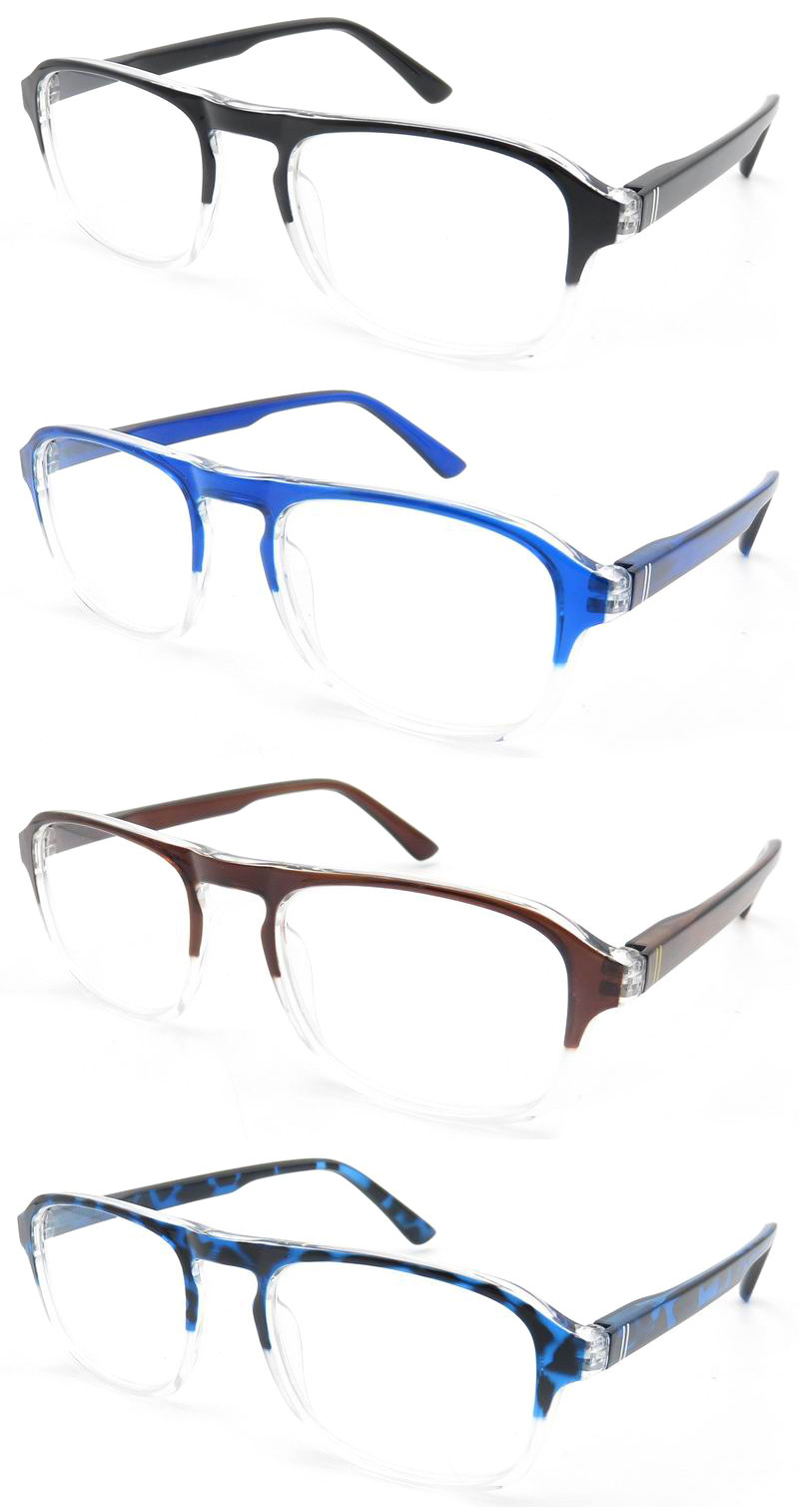 A collection of premium men's optical frames in acetate and titanium