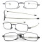 Pocket with Case Metal Folding Reading Glasses for Older