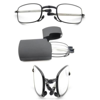 Pocket with Case Metal Folding Reading Glasses for Older