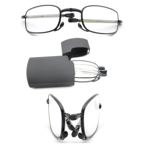 Pocket with Case Metal Folding Reading Glasses for Reader