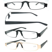 Pen Case Reading Glasses with Aluminum Box Portable Metal Readers for Old Men with Spring Hinges