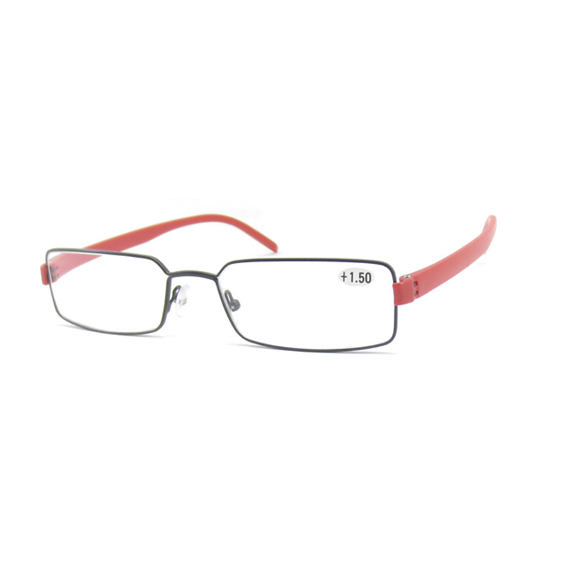 Classic Vintage Designer Women Men Slim Square Metal Frame Anti Blue Light Blocking Business Reading Glasses