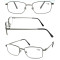 Full Rim Metal Frames Small Shape Front Stainless Steel Unisex Protect Eye Glasses for Working Men Women Reading Glasses