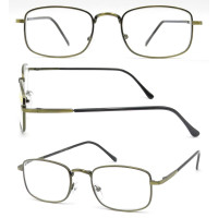 Designer Women Men Custom Logo Fashion Square Stainless Frame Reading Glasses