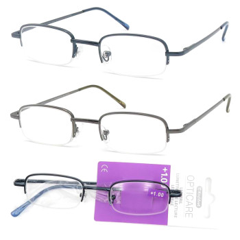 New Trend Metal Optical Glasses Facinnable Eyeglass Wholesale Spectacle Half Reading Glasses Frame Eyewear