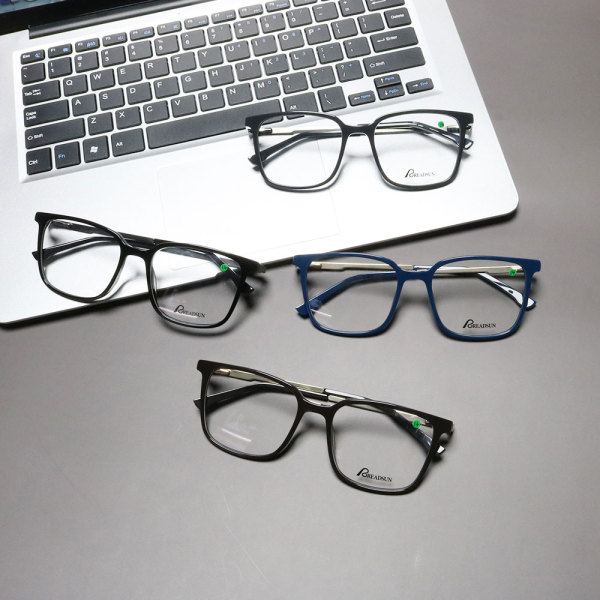 Square Solid Acetate Optical Frame Eyeglasses Frames for All Face Support customization