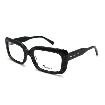 2024 New Design Optical Frame with Glittery Acetate MateriaI in Bevel Design