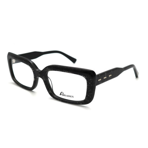 2024 New Design Optical Frame with Glittery Acetate MateriaI in Bevel Design
