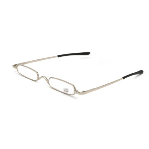 readsun Unisex Portable Metal thin frame reading glasses with pen box
