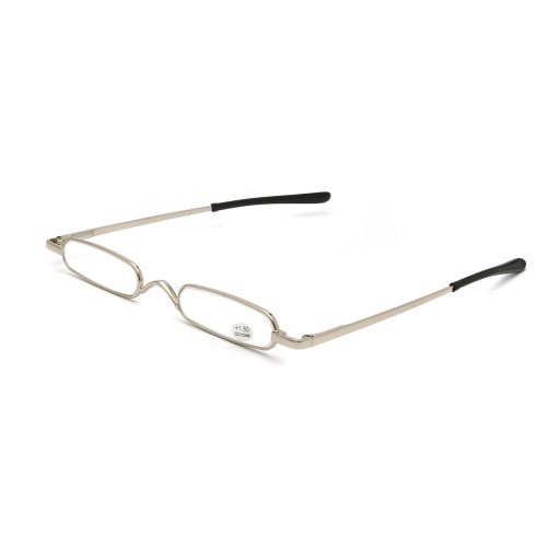 readsun Unisex Portable Metal thin frame reading glasses with pen box