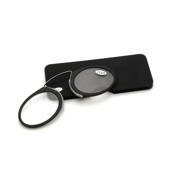 Portable Mini Pocket Magnifying Presbyopia Nose Clip Reading Glasses