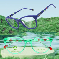 Biodegradable Acetate Teenager Optical Original Lantern Braid Design With Lamination Embossed Temple