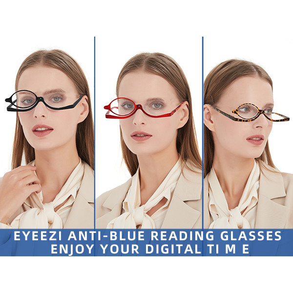 Plastic Frame lady rolling cosmetic reading glasses Making up Reading Glasses Presbyopic Eyeglass