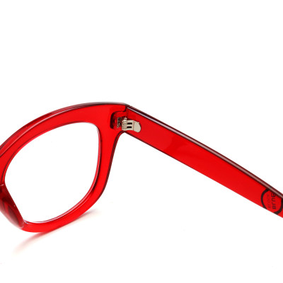Big Full Frame Red Thick Reading Glasses