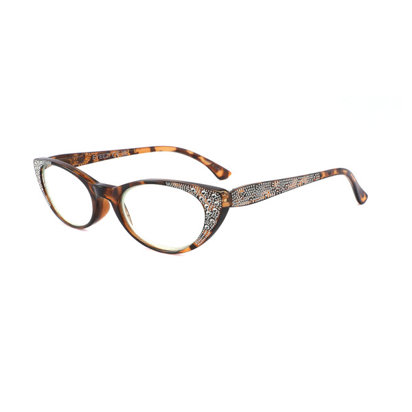PC women cat eye reading glasses with diamond