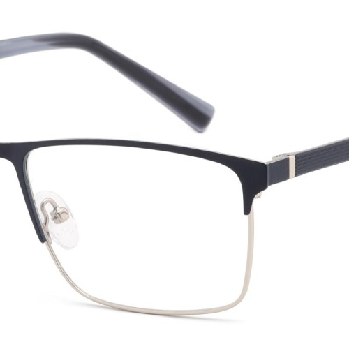New Metal Glasses Frame Full Frame Business Leisure Square Stainless Steel Frame Plate Foot Set with Myopia