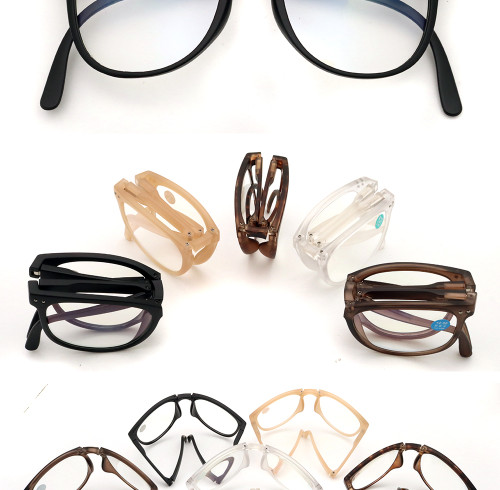 Portable Anti Blue Light Reading Glasses Unisex Men Women Reader Glasses Frame Folding Reading Glasses